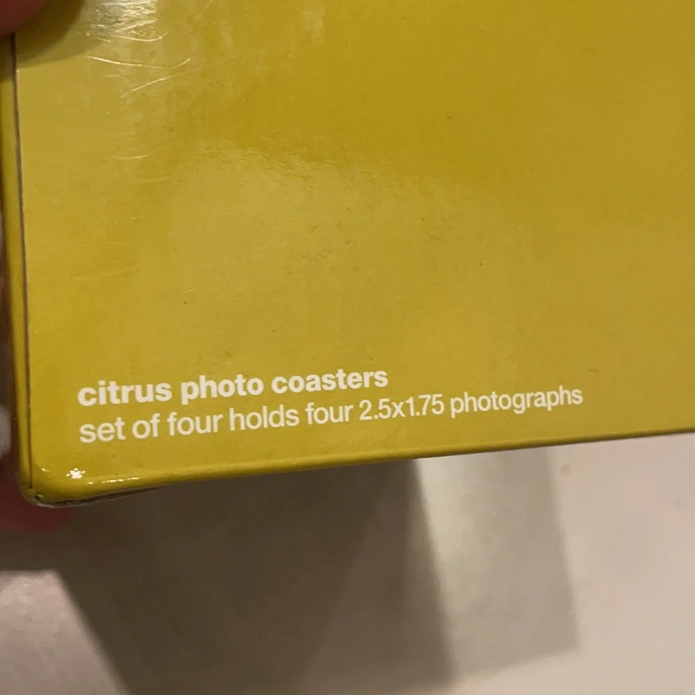 CRATE & BARREL GLASS PHOTO AND ART COASTERS